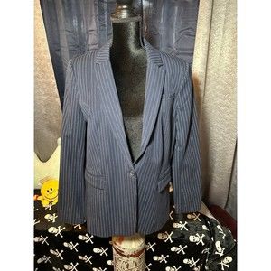 Banana Republic Navy Pinstripe Blazer